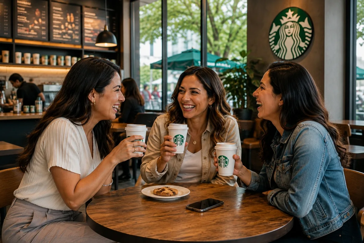 Amigas tomando café